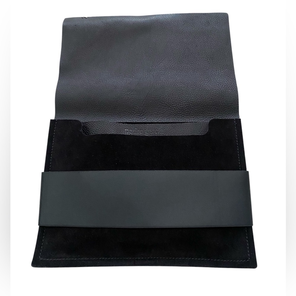 Pedro Garcia suede and leather foldover clutch - Picture 5 of 10
